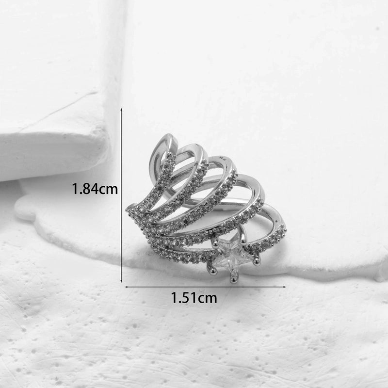 1 Piece Ear Cartilage Rings & Studs Minimalist Classic Style Heart Shape Pearl Flower Copper Inlay Zircon Ear Cartilage Rings & Studs