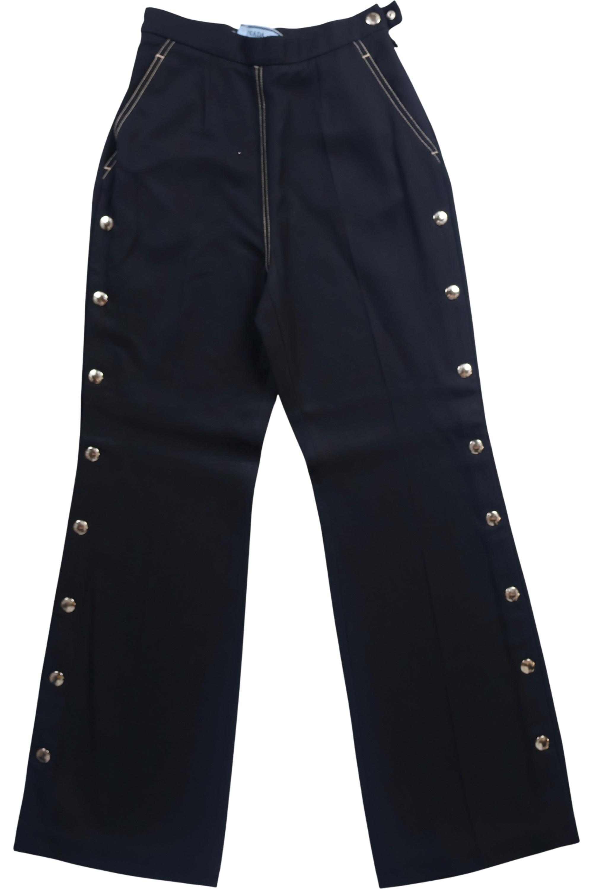 1990s Prada Sailor Trousers With Button Detail