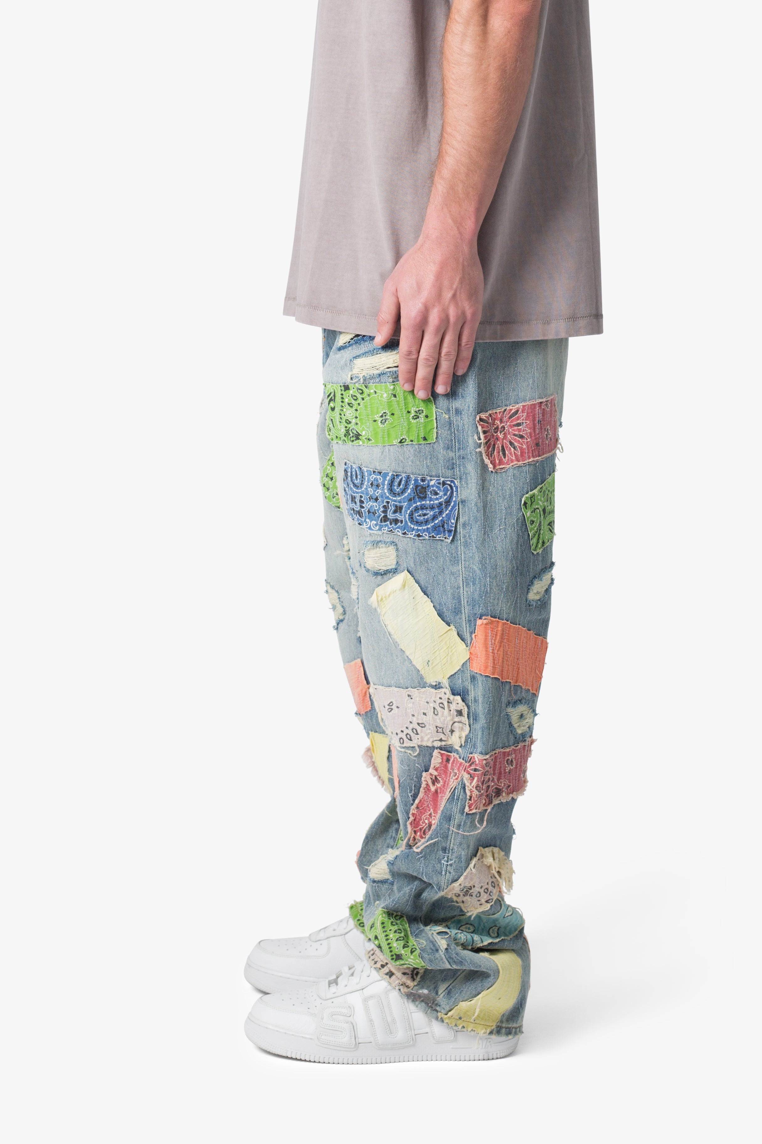 Ultra Baggy Bandana Patch Denim - Blue/Multi