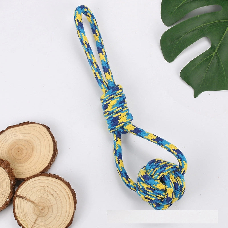 Simple Molar Bite Resistant Cotton Rope Pet Toy Ball