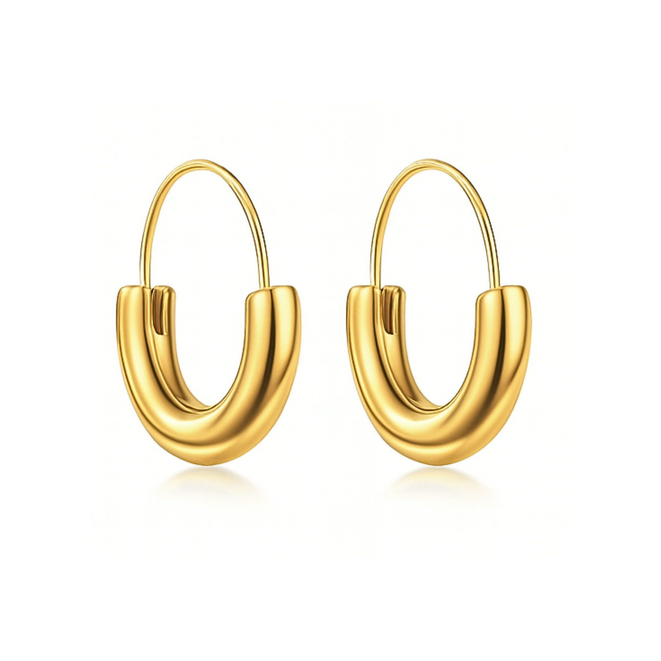 Semi thick hoops - Gold