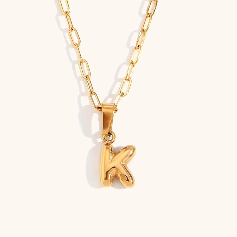 Minimalist Commute Letter Stainless Steel Titanium Steel Plating Gold Plated Pendant Necklace