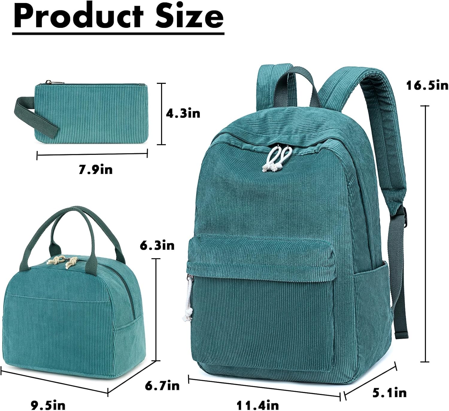 Bluboon School Backpack Teens Girls Boys Kids School Book Bags with Lunch Box Pencil Bag