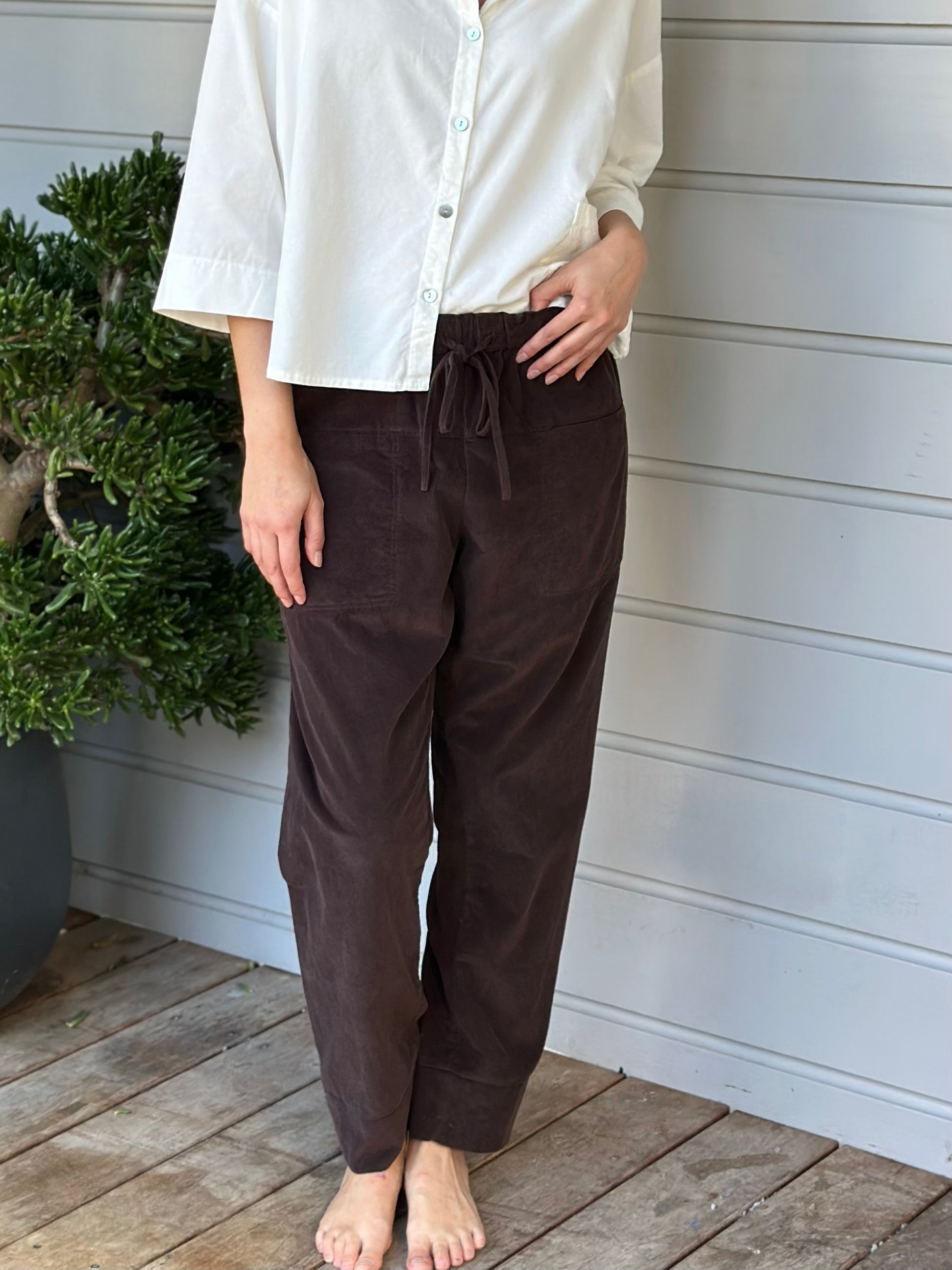 darcy pants -  chocolate cord