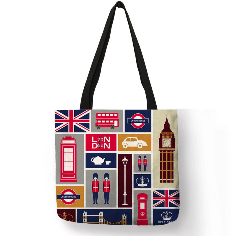 Women's Medium Polyester Printing Basic Classic Style Square Open Shoulder Bag