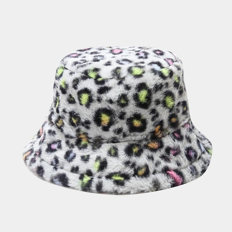 Women's Fashion Leopard Wide Eaves Bucket Hat