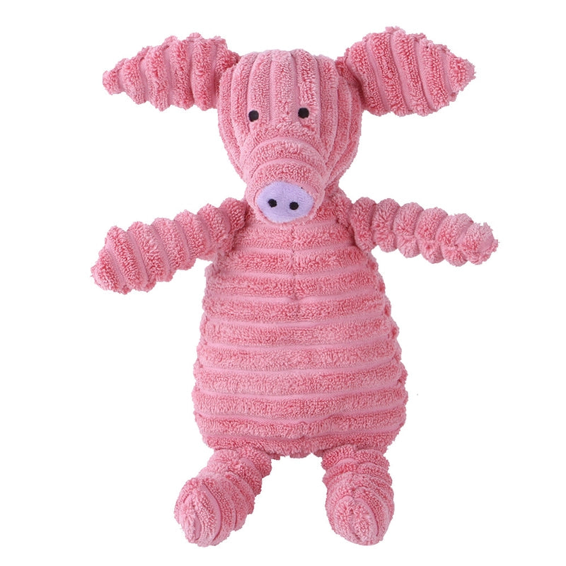 Cute Dog Teething Corduroy Sounding Plush Toy
