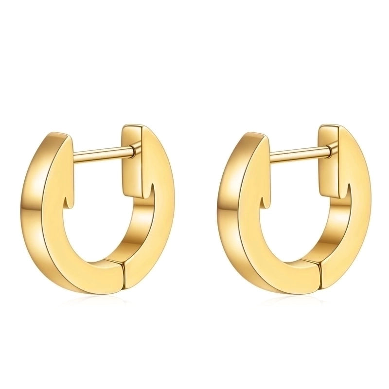 1 Pair Minimalist Oval Plating Stainless Steel Earrings