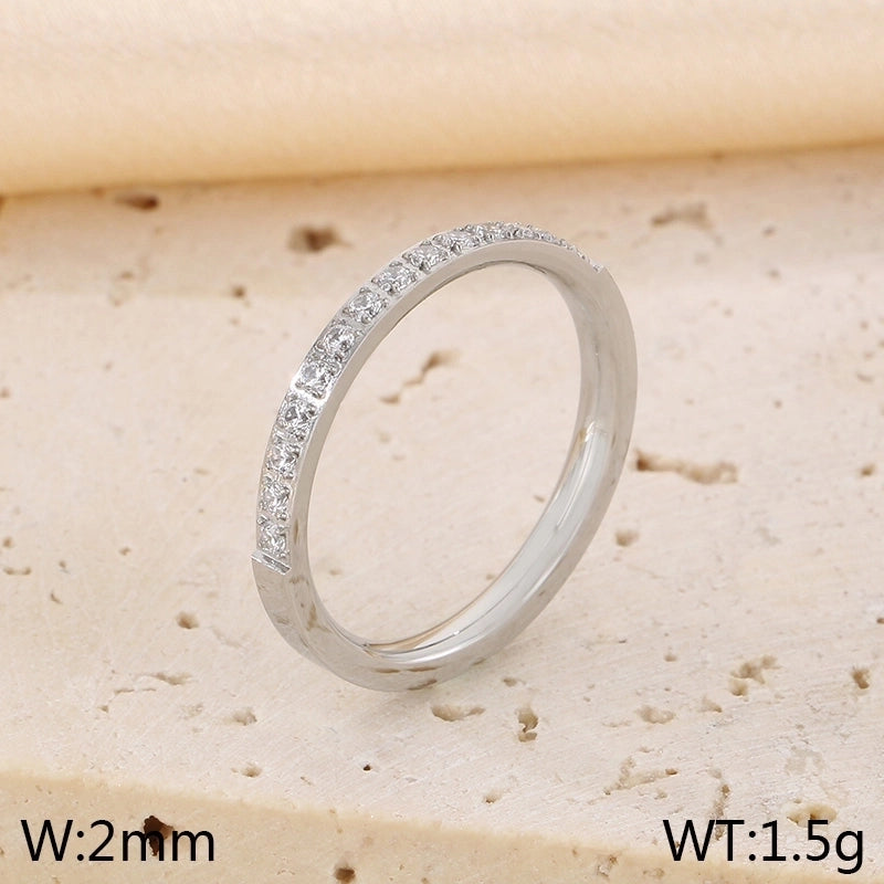 Vintage Style Minimalist Classic Style Geometric 304 Stainless Steel 18K Gold Plated Rings