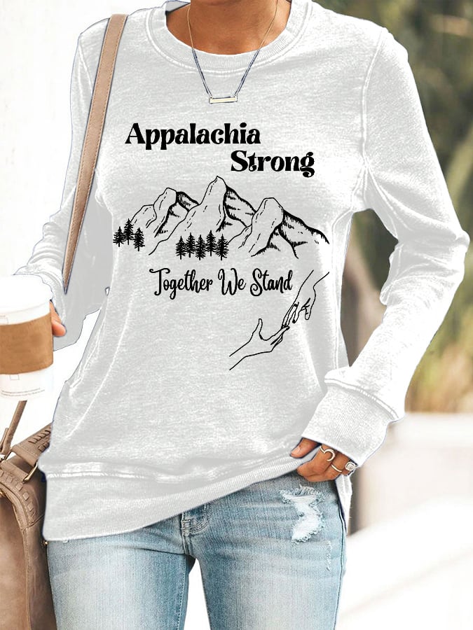 Women's Appalachia Strong Printed Casual Sweatshirt