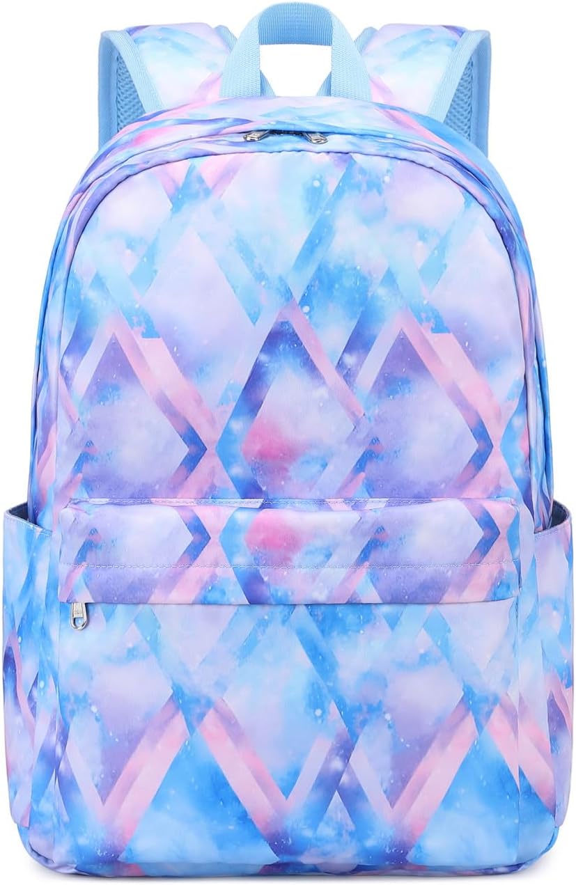 Boy School Backpack Elementary Middle Lightning Bookbag Laptop Teenager Waterproof Lightweight 17 Inches (1-Blue)