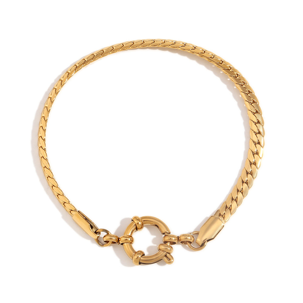 Women Fashion Stripe Geometric Stainless Steel Electroplating Bracelets