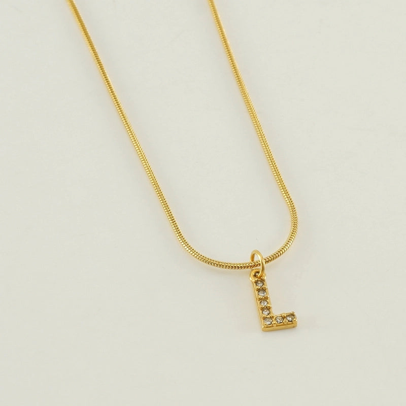 304 Stainless Steel Casual Letter Pendant Necklace