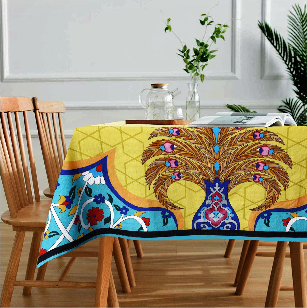 6 & 8 Seater Digital Printed Table Cover-TB51