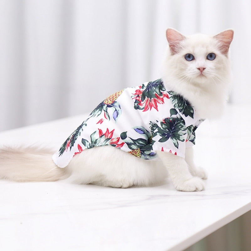 FLORAL PRINTED CAT DOG CLOTHES