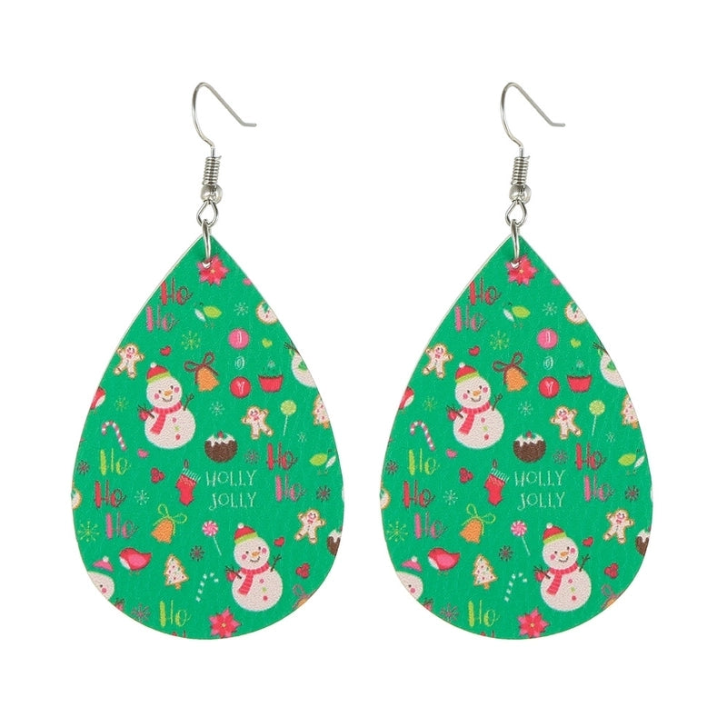 Fashion Water Droplets Pu Leather Handmade Women's Drop Earrings 1 Pair
