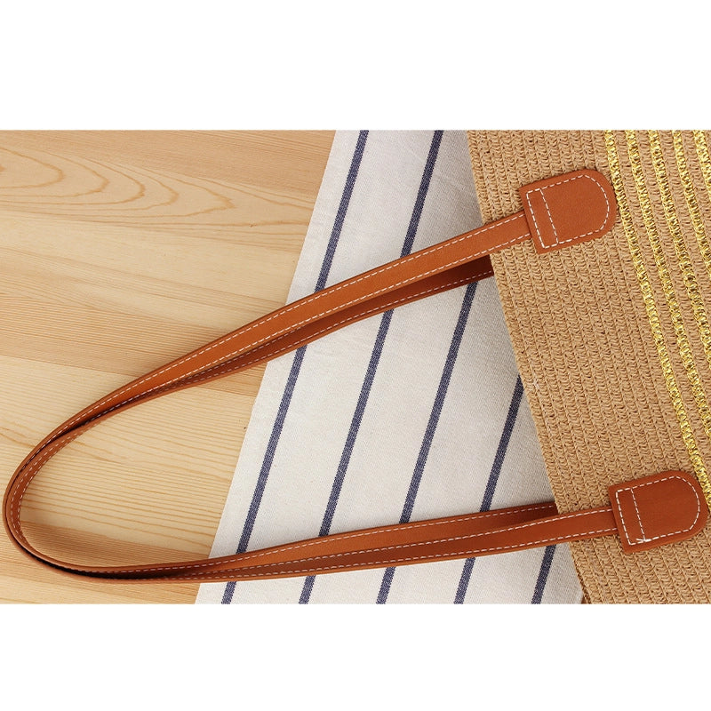 Women's Vacation Beach Solid Color Paper Shopping Bags