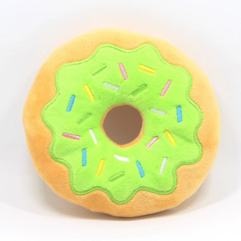 Cute BB Name Acoustic Generator PP Cotton Christmas Donuts Pet Toys