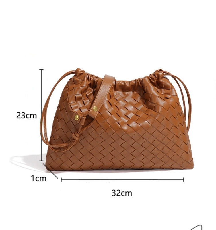 Women's Small Pu Leather Solid Color Elegant Streetwear Cloud Shape String Crossbody Bag