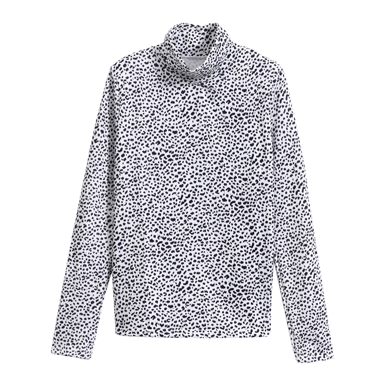 Leopard print long sleeve T-shirt KF81769