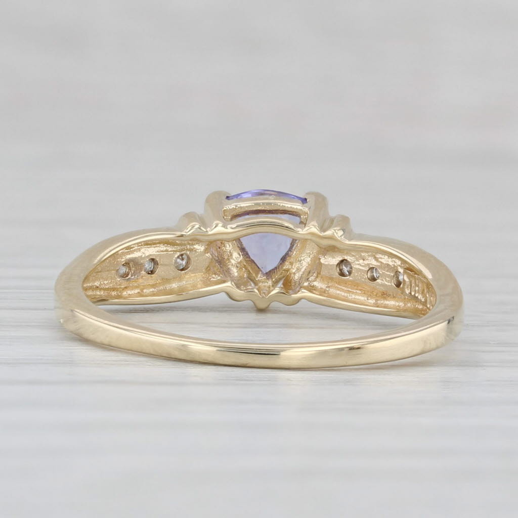 0.47ctw Tanzanite Diamond Ring 10k Yellow Gold Size 7