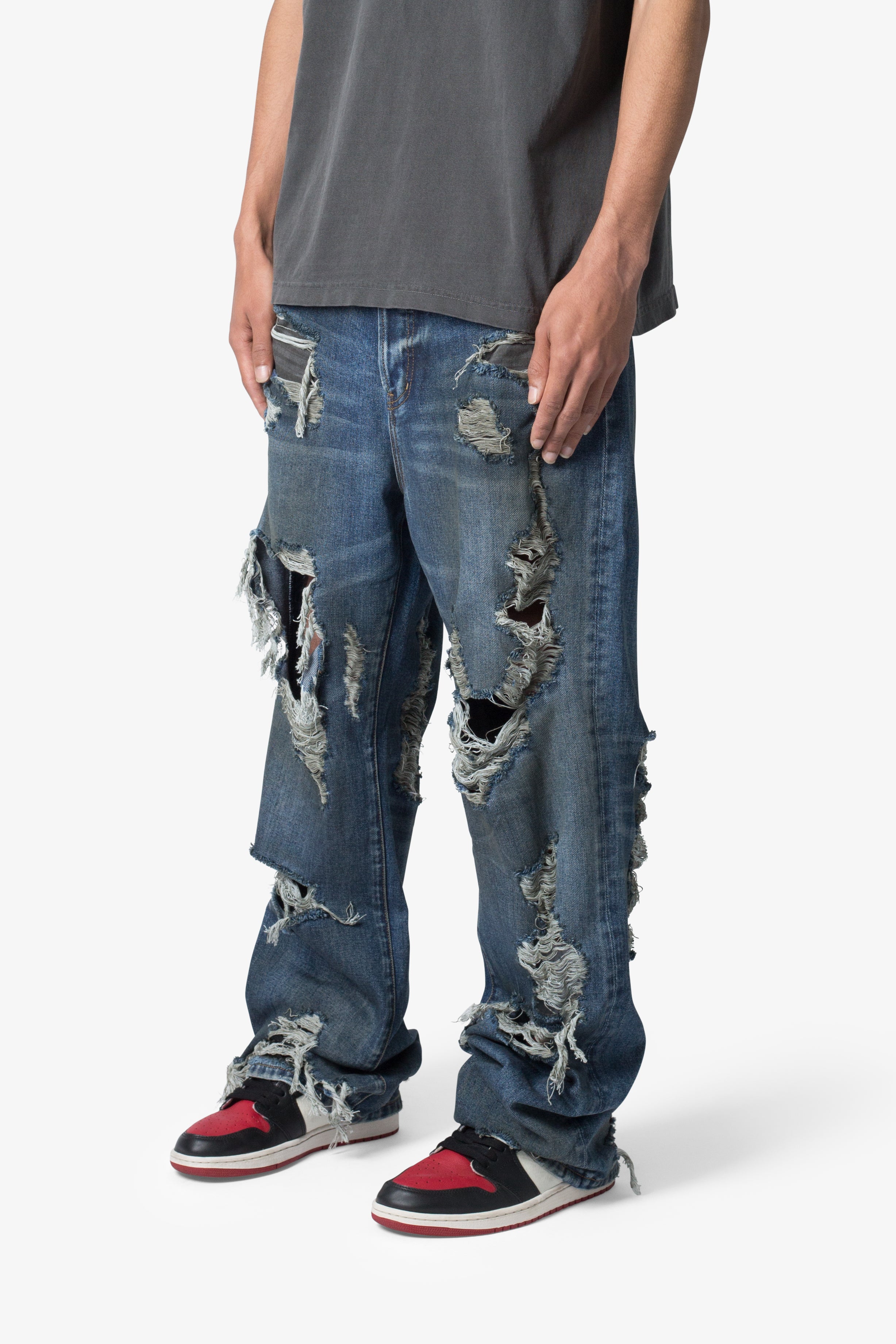 Ultra Baggy Decimated Denim - Blue