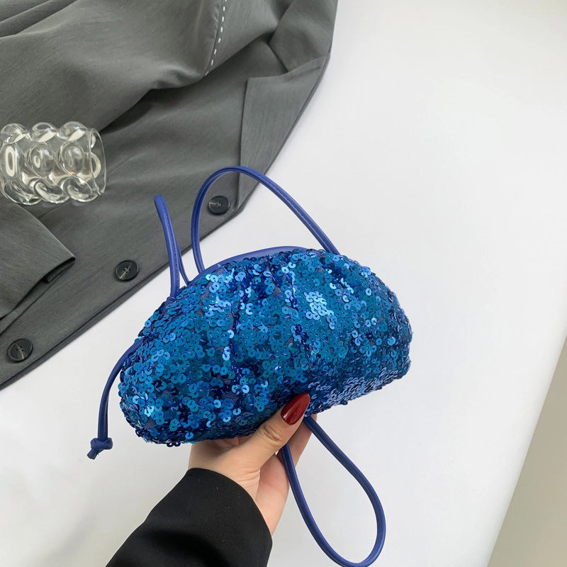 Women's Small Special Material Solid Color Elegant Vintage Style Dumpling Shape Buckle Evening Bag