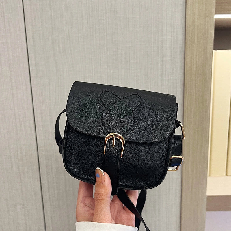 Women's Mini Pu Leather Solid Color Vintage Style Classic Style Square Magnetic Buckle Shoulder Bag