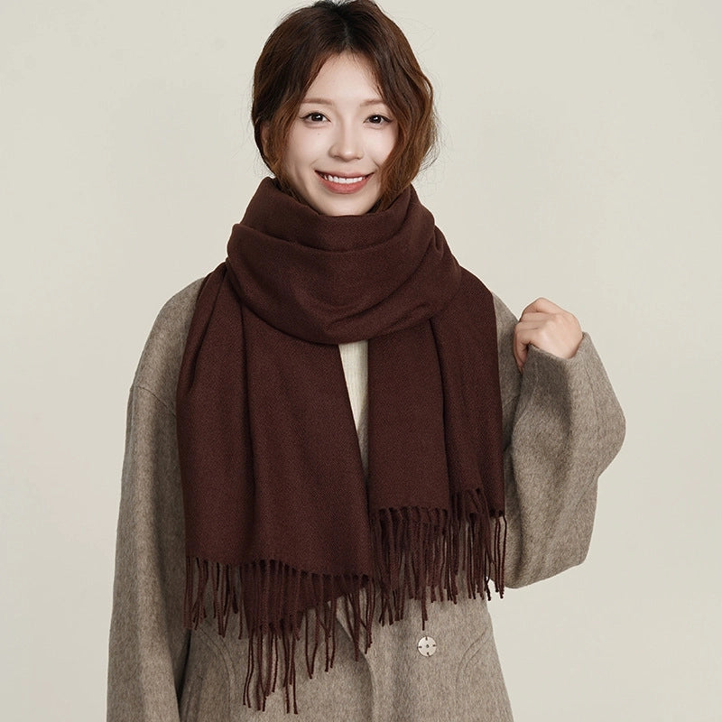 Women's Basic Solid Color Polyester Scarf