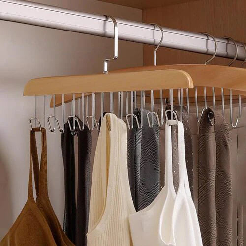 ( Pack Of 2 ) 8 Hooks Wooden Sling Hanger