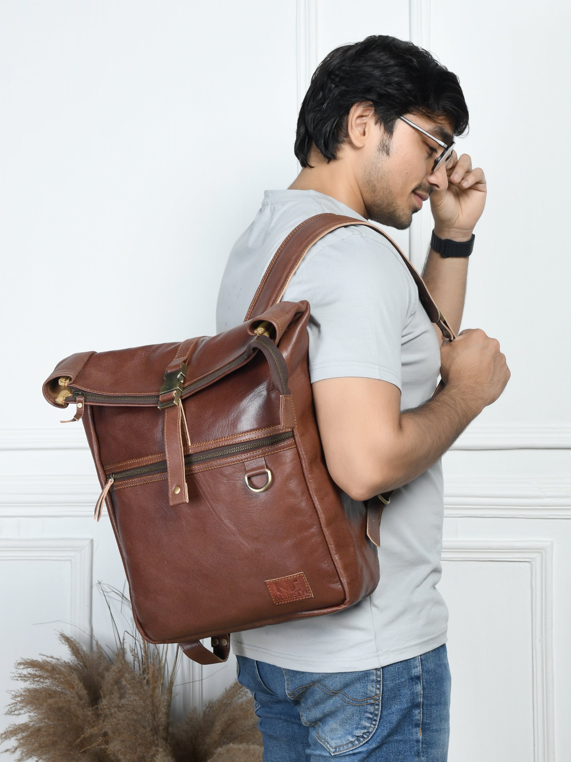 Roll-Top Backpack- Vintage