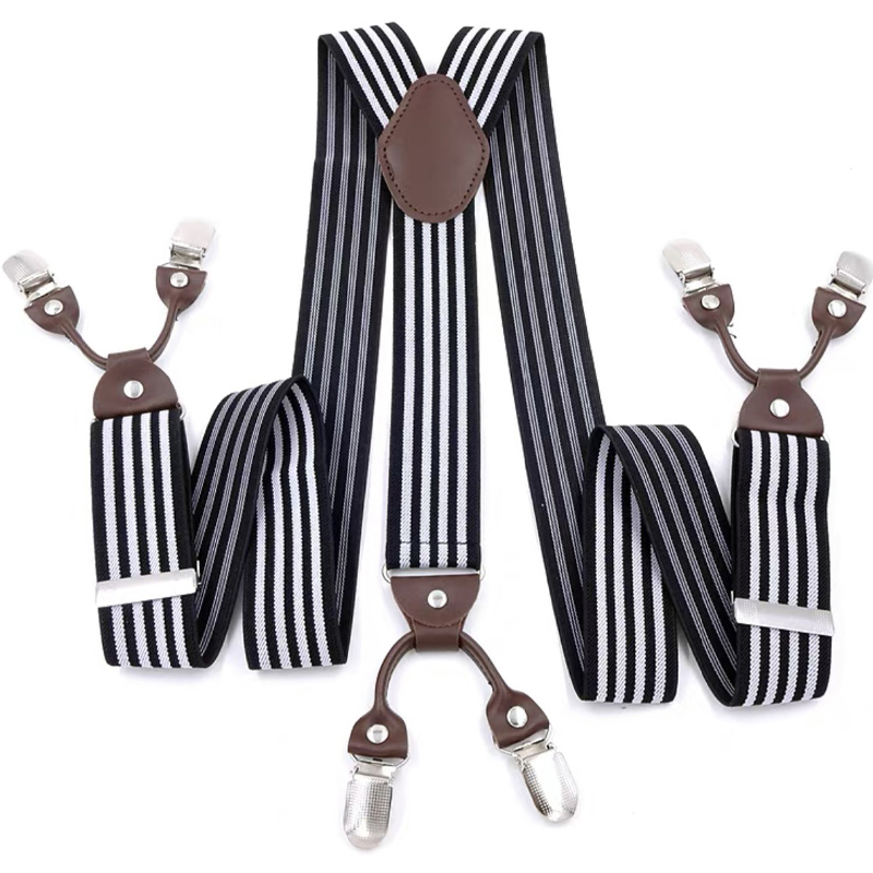 Vintage Men's 3.5cm Elastic Suspender Clip Suspenders