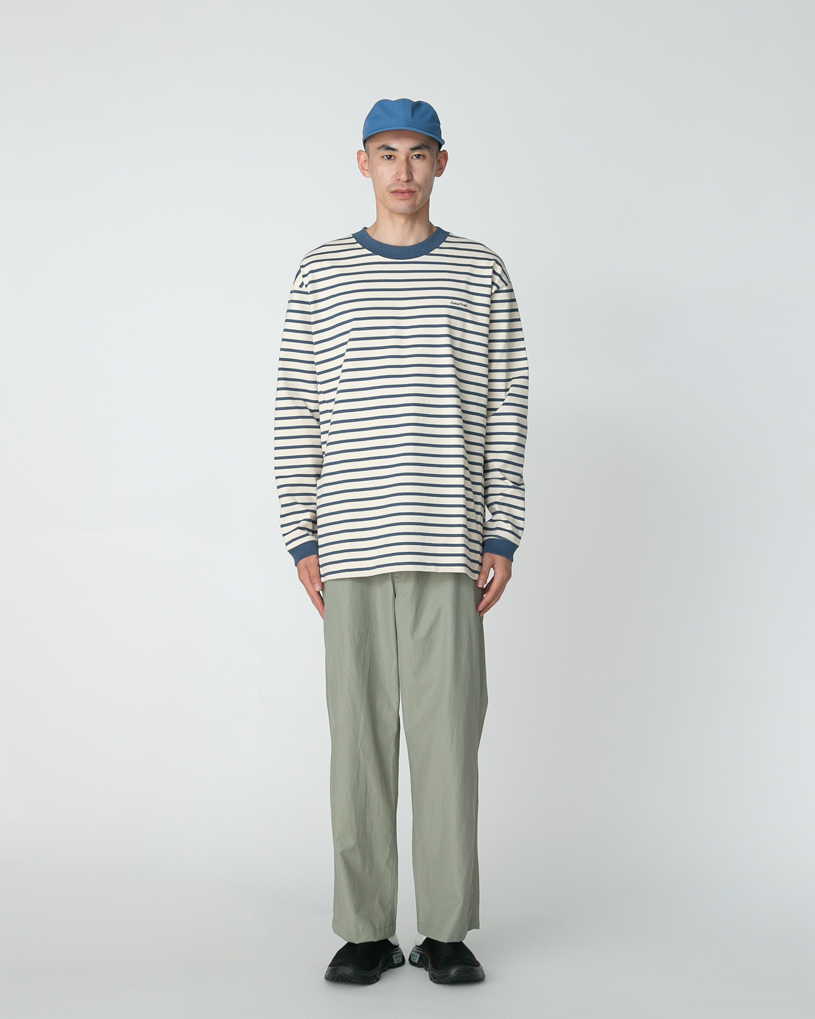 Heavy Cotton Border Long Sleeve T-Shirt
