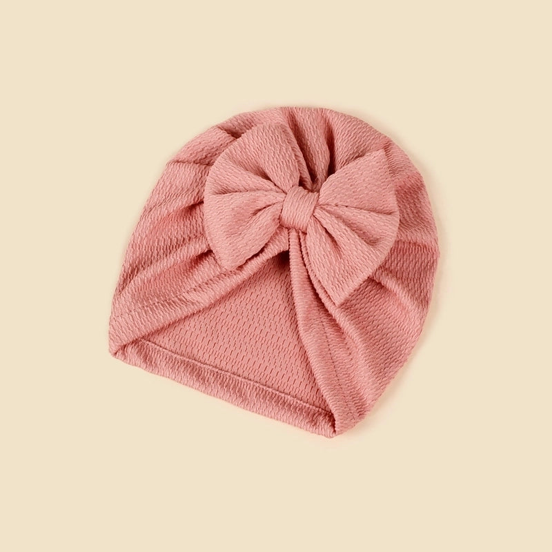 Baby Girl's Baby Boy's Minimalist Solid Color Bow Knot Baby Hat