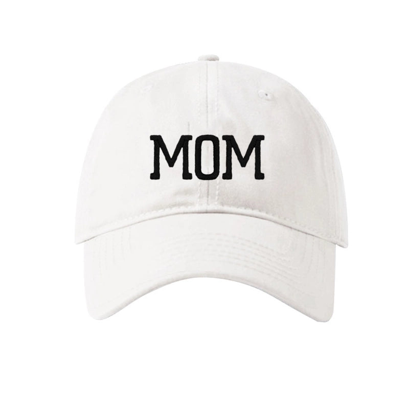Women's Mama Minimalist Solid Color Patchwork Flat Eaves Baseball Cap