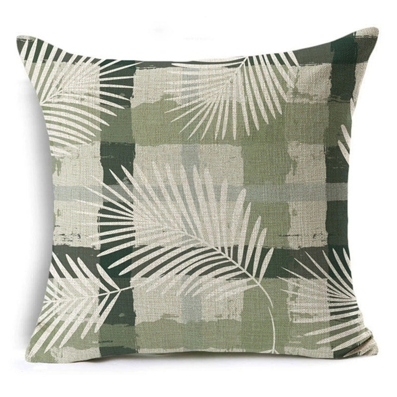 Vacation Plant Linen Pillow Cases