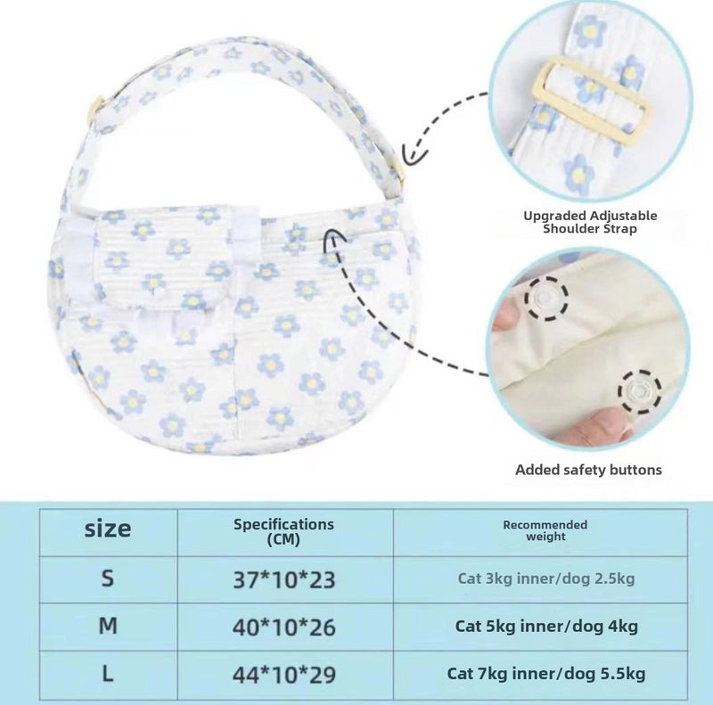 Pet Backpack Spring And Summer Cat Crossbody Backpack Portable Pet Cat Dog Backpack Shoulder Crossbody Teddy Pet Bag