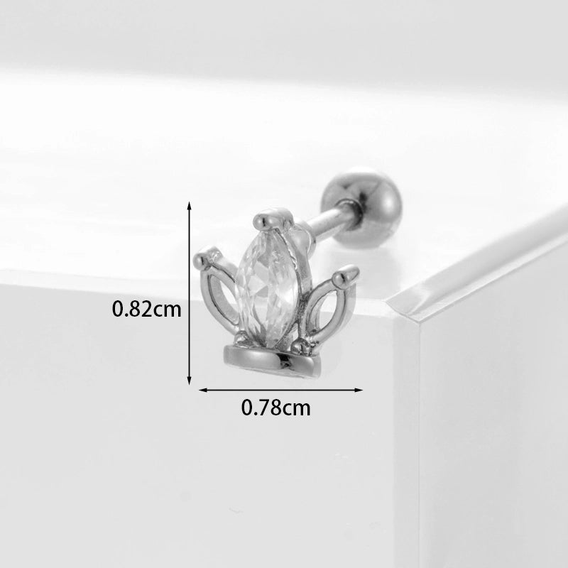 Ear Cartilage Rings & Studs Fashion Geometric Copper Plating Artificial Gemstones