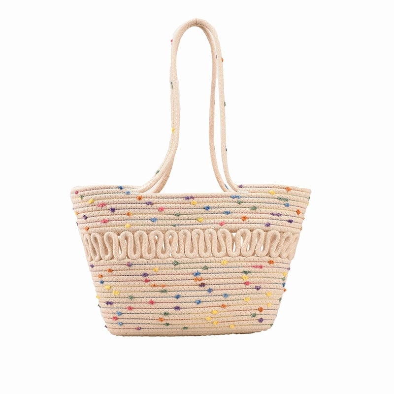 Women's Medium Spring&summer Cotton Fashion Straw Bag