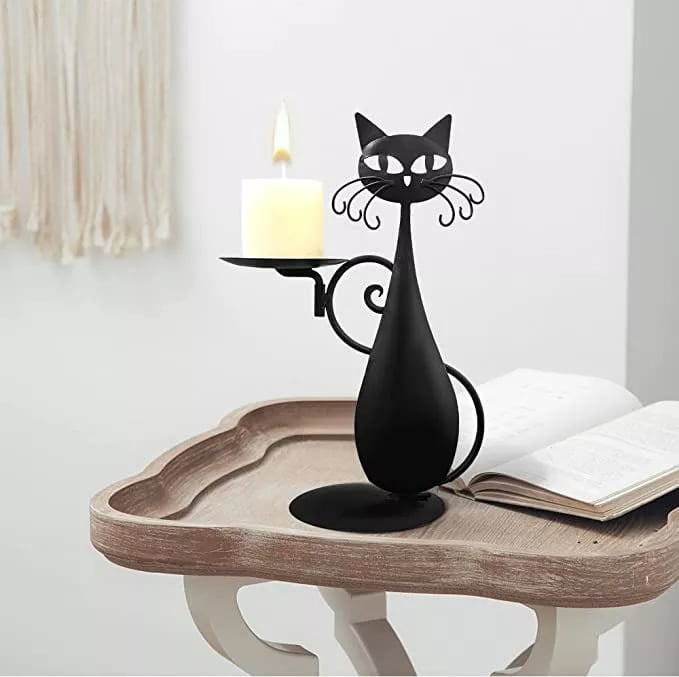 🔥Hot Selling | 48% OFF😺Black Cat Candle Holder