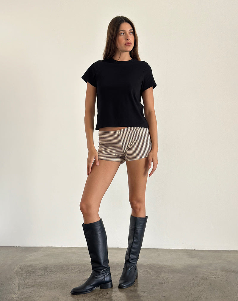 Sakha Boxy Top in Plain Black