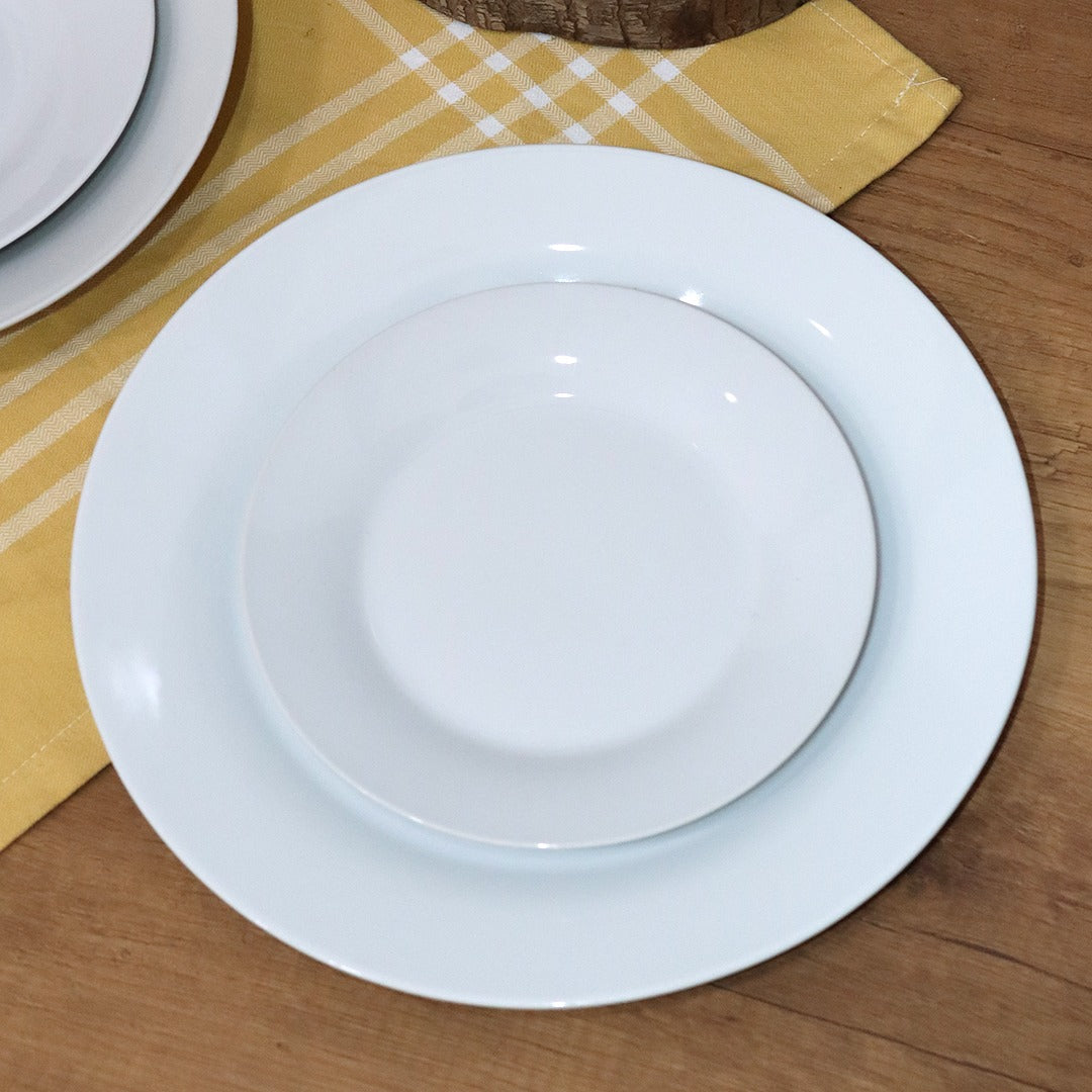 Classic White Round Porcelain Plates