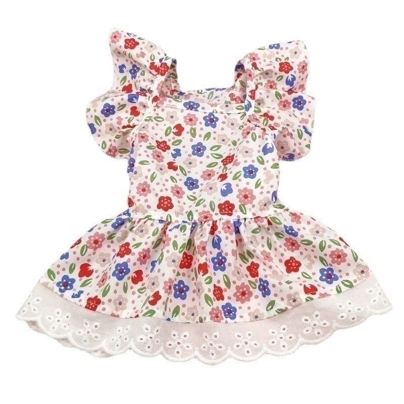 Pastoral Cotton Ditsy Floral Pet Clothing
