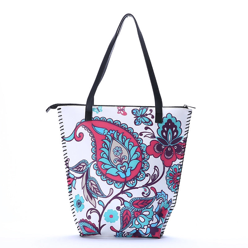 Women's Large Pu Leather Geometric Basic Vacation Bucket Zipper Shoulder Bag