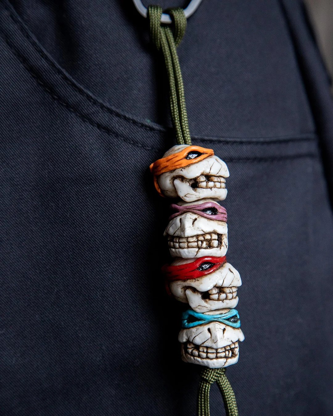 The 4 Turtle Brothers Skull beads