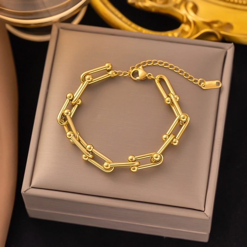 Elegant Basic Streetwear Heart Shape Butterfly Titanium Steel Zircon Bracelets In Bulk