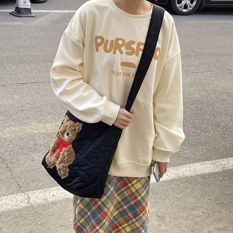 Women's Medium Polyester Letter Elegant Streetwear Square Open Tote Bag