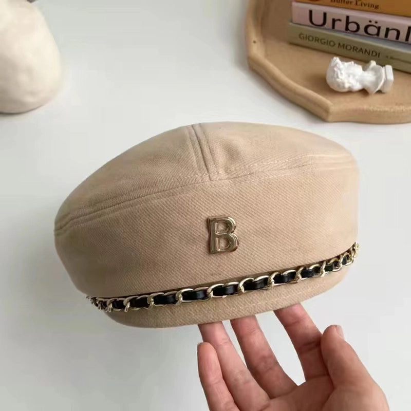 Love Beret Love 2025 Women Autumn And Winter New Woolen Hat Big Head Circumference Face Small