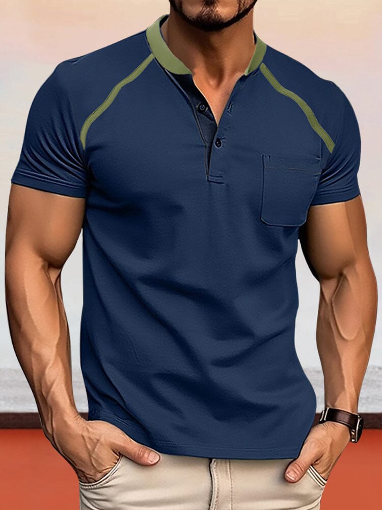 Casual Soft Henley Shirt