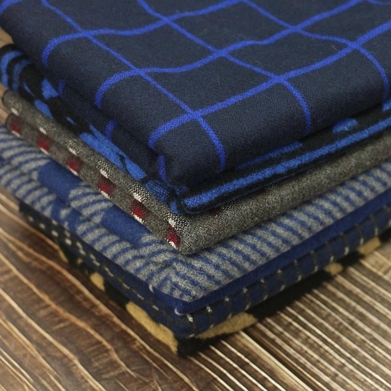Men's Scarf Autumn And Winter Cashmere Fashion Casual Warm Scarf Plaid Black And White Distinctive Pattern Blue Fashion